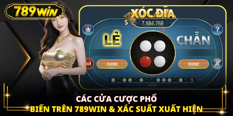 Các cửa cược phổ biến trên 789WIN & xác suất xuất hiện